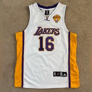 Paul Gasol Los Angeles Lakers Adidas 2010 Finals Jersey